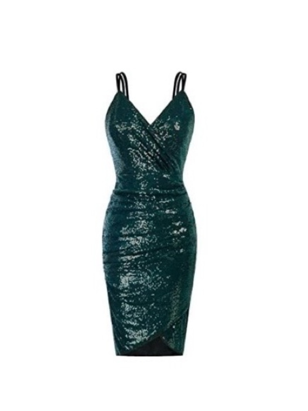 NWT - GRACE KARIN Women's Spaghetti
Straps V-Neck Wrap Dress Turquoise Green